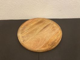Holzteller aus Mangoholz, ca. 41 cm Durchmesser, neu