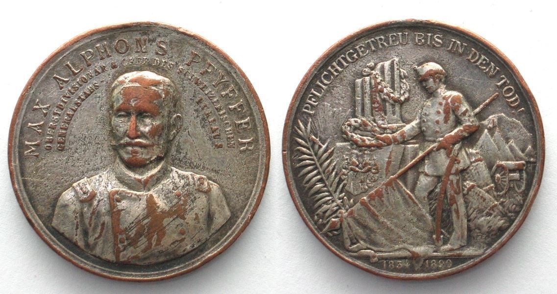 Medaglie: Medaillen MAX ALPHONS PFYFFER 1890 Bronze versilbert 35mm – Usato da Riehen venduto da sesambestcoins2004