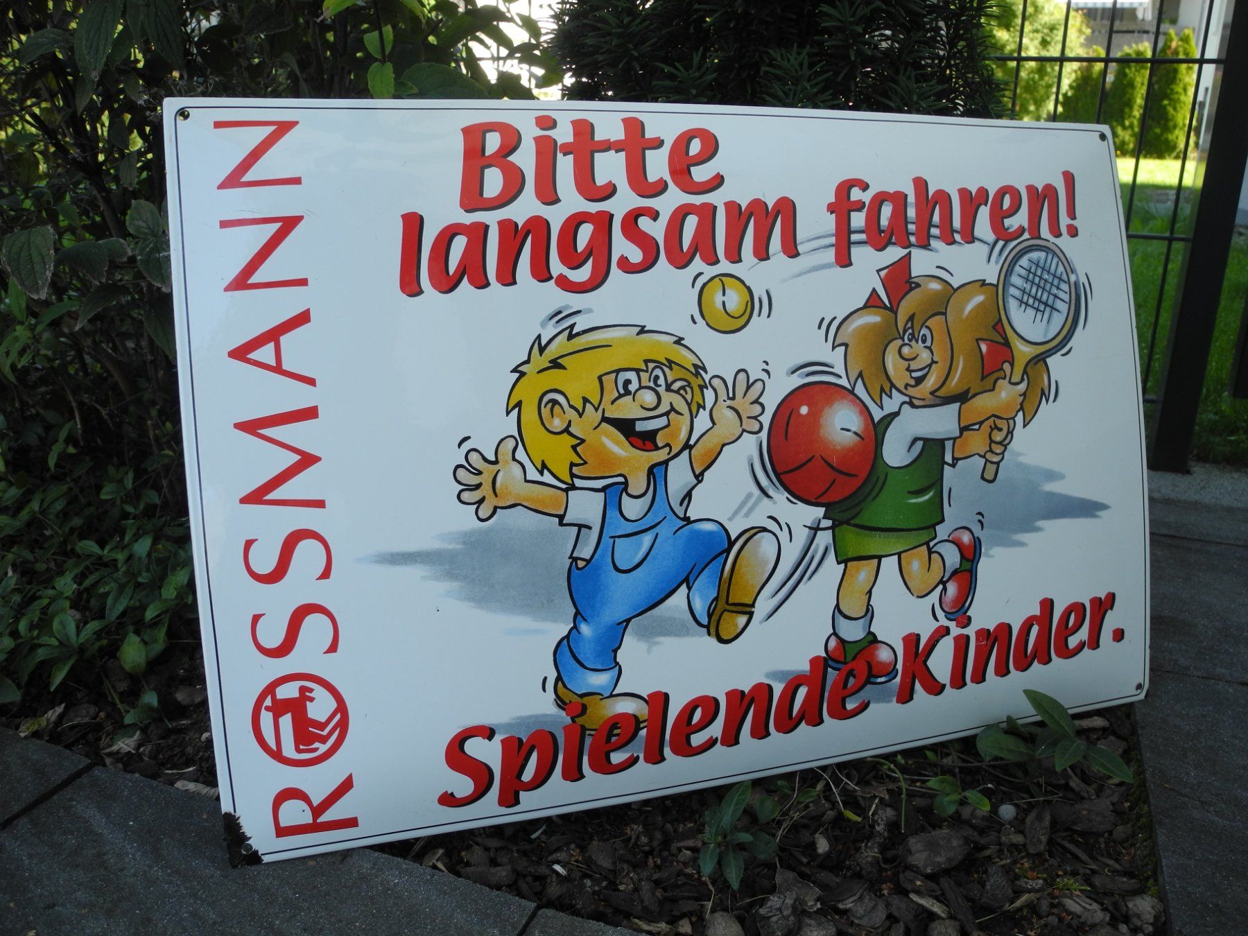 Insegne: BITTE LANGSAM FAHREN...EMAILSCHILD – Usato da Reinach AG venduto da Huckleberrysix 5