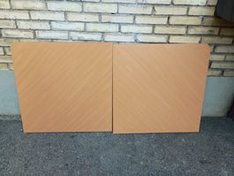 2x Tischplatte, Holzfurnier 78x78cm, schwer