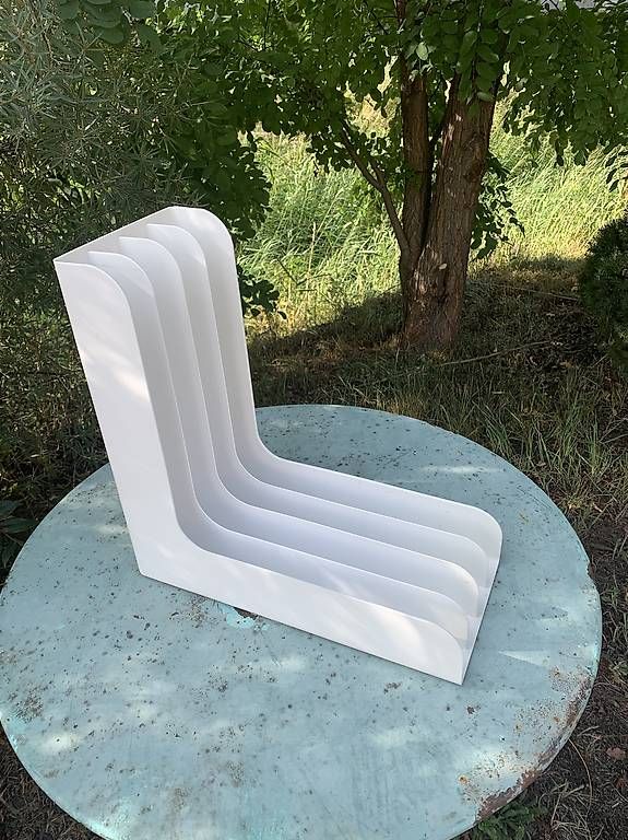 Schallplatten: Porte-vinyles blanc vintage – Gebraucht aus Montreux von Barber_Swiss_Vintage