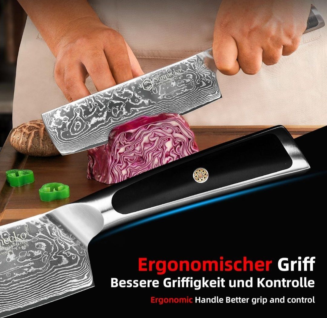 Küchenmesser: 18cm Nakiri Messer Küchenmesser Damastmesser – Neu und originalverpackt aus Oberentfelden von sch_8bt6 4