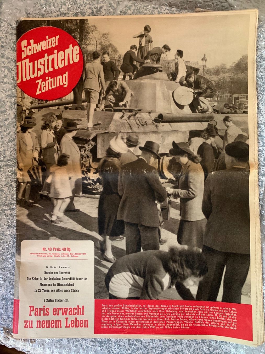 Riviste & Magazine: Schweizer Illustrierte Zeitung 1944 – Usato da Malans GR venduto da Antikeobjekte 3