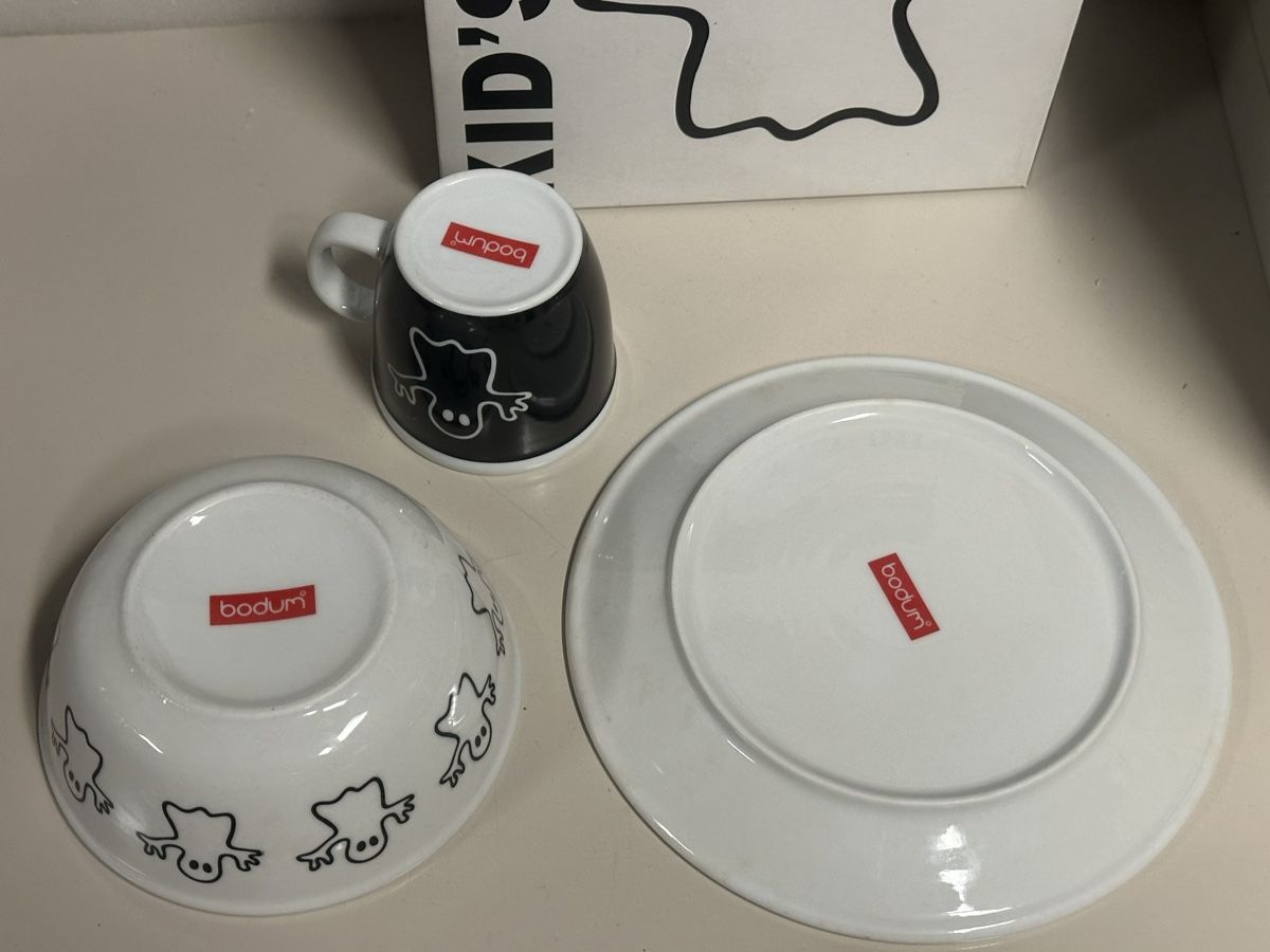 Bodum Geschirrsets: Original Bodum Teller Tasse und Schale Set Gespenst Design – Gebraucht aus Deitingen von Himhip 2