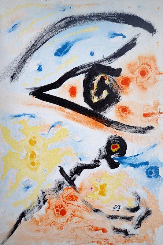 Dipinti: kl. Gemälde: Eyes talk – Usato da Fribourg venduto da erw_68dx