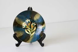 Kunst aus Israel - emaillierte Schale, signiert um 1960