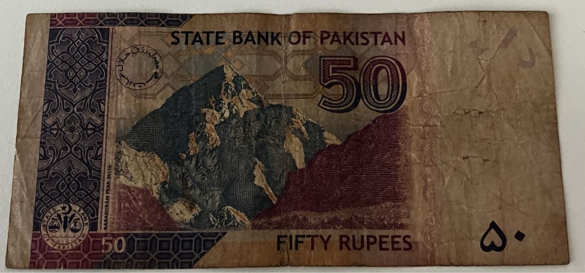 Banconote: Pakistan 50 Rupees 2009 – Usato da Algetshausen venduto da Carrhard 1