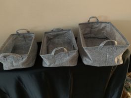 Aufbewahrungstäschli, innen plastifizierz, aussen Stoff