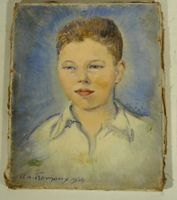 A. C. A. Tremaux 1954 Knabenportrait Oel auf Leinen
