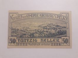 NOTGELD - 50 Heller Kirchberg 1920 ungefaltet