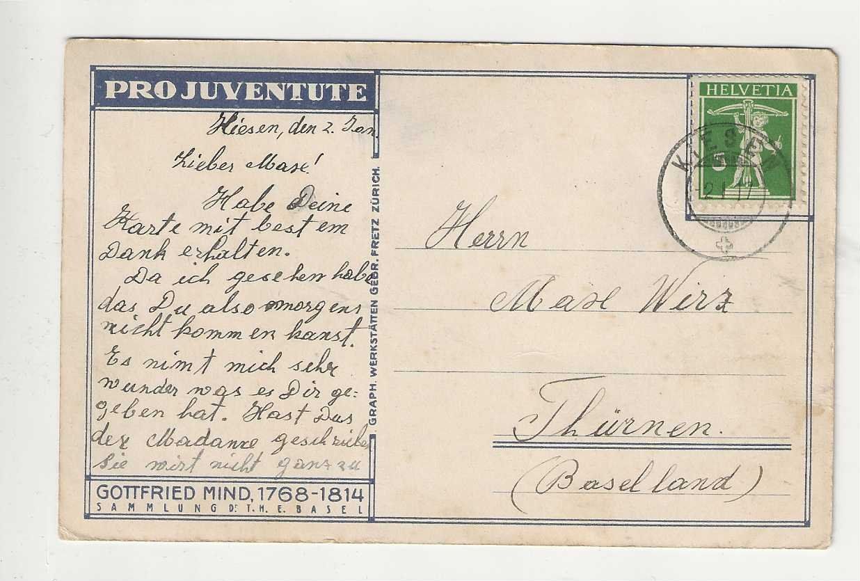 Cartoline postali: Pro Juventute Serie1917-1921 – Usato da Spiez venduto da Niesen20 6