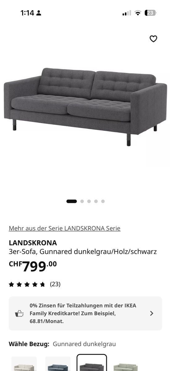 Divani: Zwei Sofas mit Hocker dunkelgrau Stoff neuwertig  – Nuovo (secondo la descrizione) da Urtenen-Schönbühl venduto da m19_2fdb 4