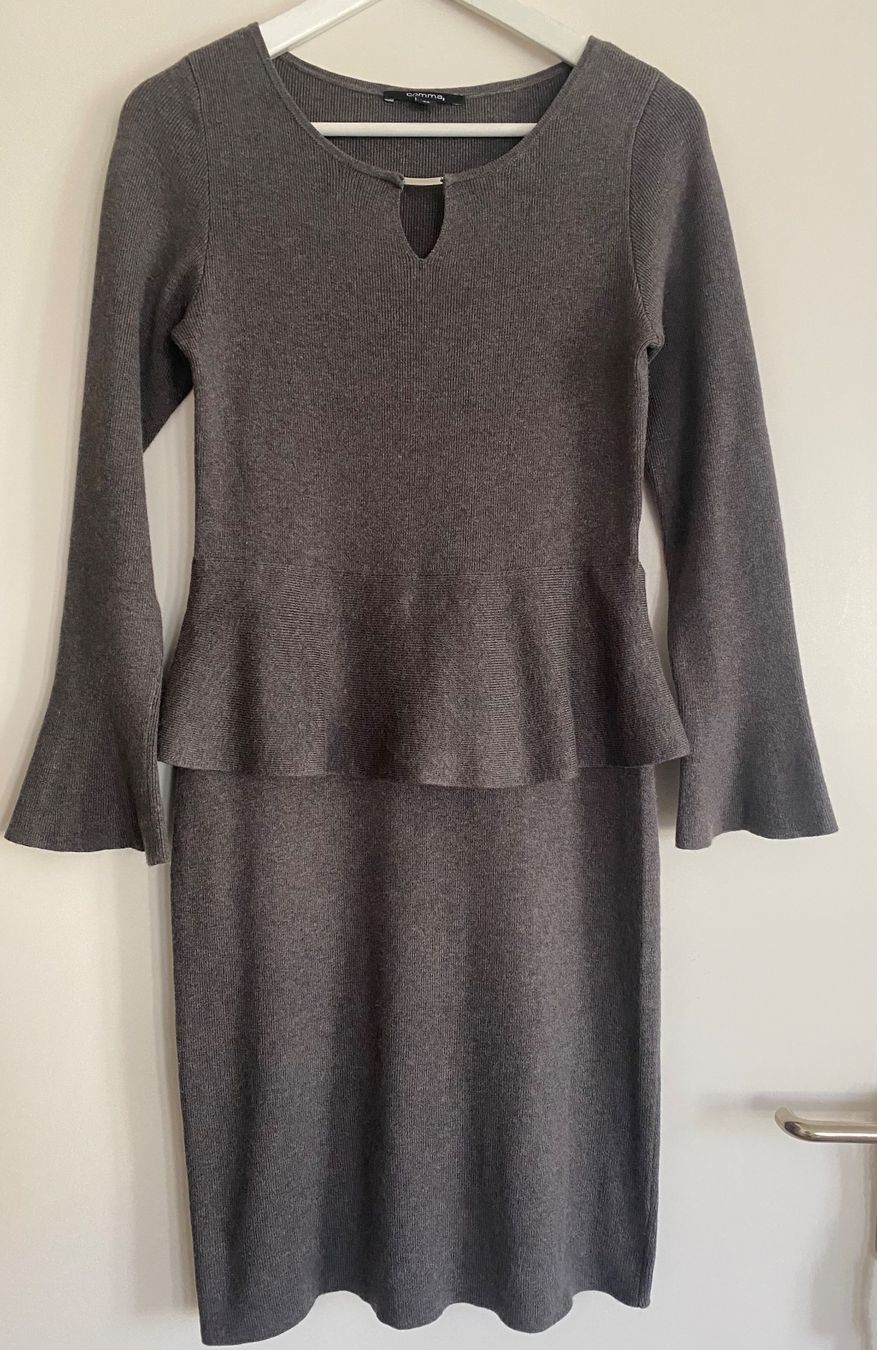 Comma Kleider: Kleid von Comma in Taupe, Gr. 34 – Gebraucht aus Zürich von Maria2021