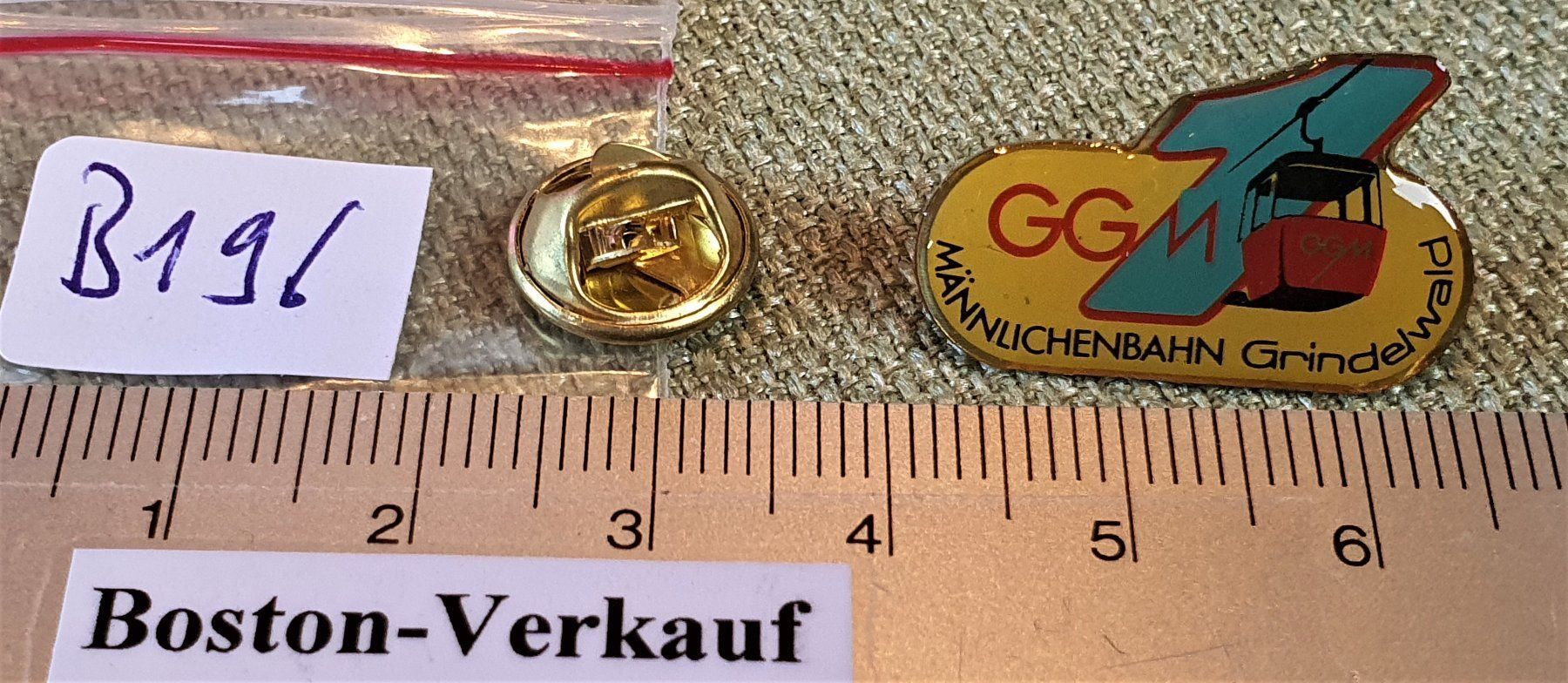 Cartoline postali: B196  Pin GGM Männlichenbahn Grindelwald – Usato da Reinach BL venduto da Boston-Verkauf 2