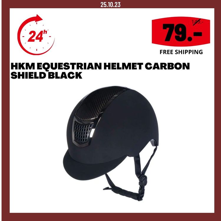 PHILIRIDING HKM equestrian helmet carbon shield black Kaufen auf Ricardo