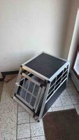Hundetransportbox Aluminium silber schwarz gebraucht