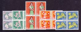 1962 Pro Juventute Viererblock Satz  ** Postfrisch **