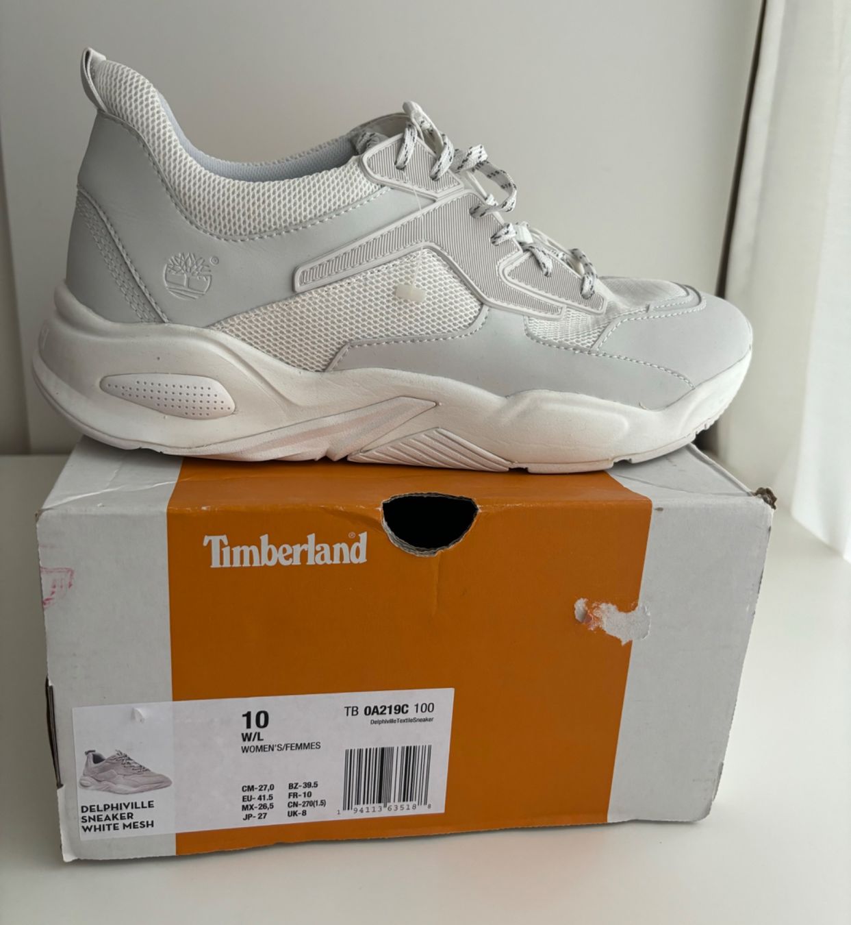 Timberland Damenschuhe: TIMBERLAND DELPHIVILLE MESH SNEAKER weiss Damen, 41.5 – Neu und originalverpackt aus Luzern von falena01 9