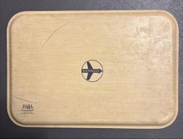 Original Swissair Serviertablett Platex Holzoptik
