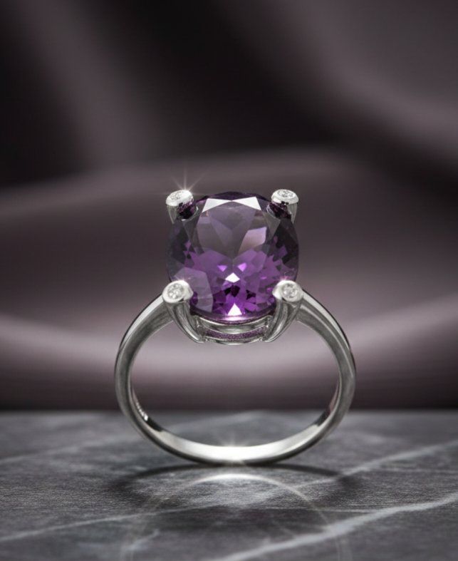 Ringe: Zeitloser Silber 925 Amethyst Ring - Neu – Neu und originalverpackt aus Uetikon am See von Coralreef