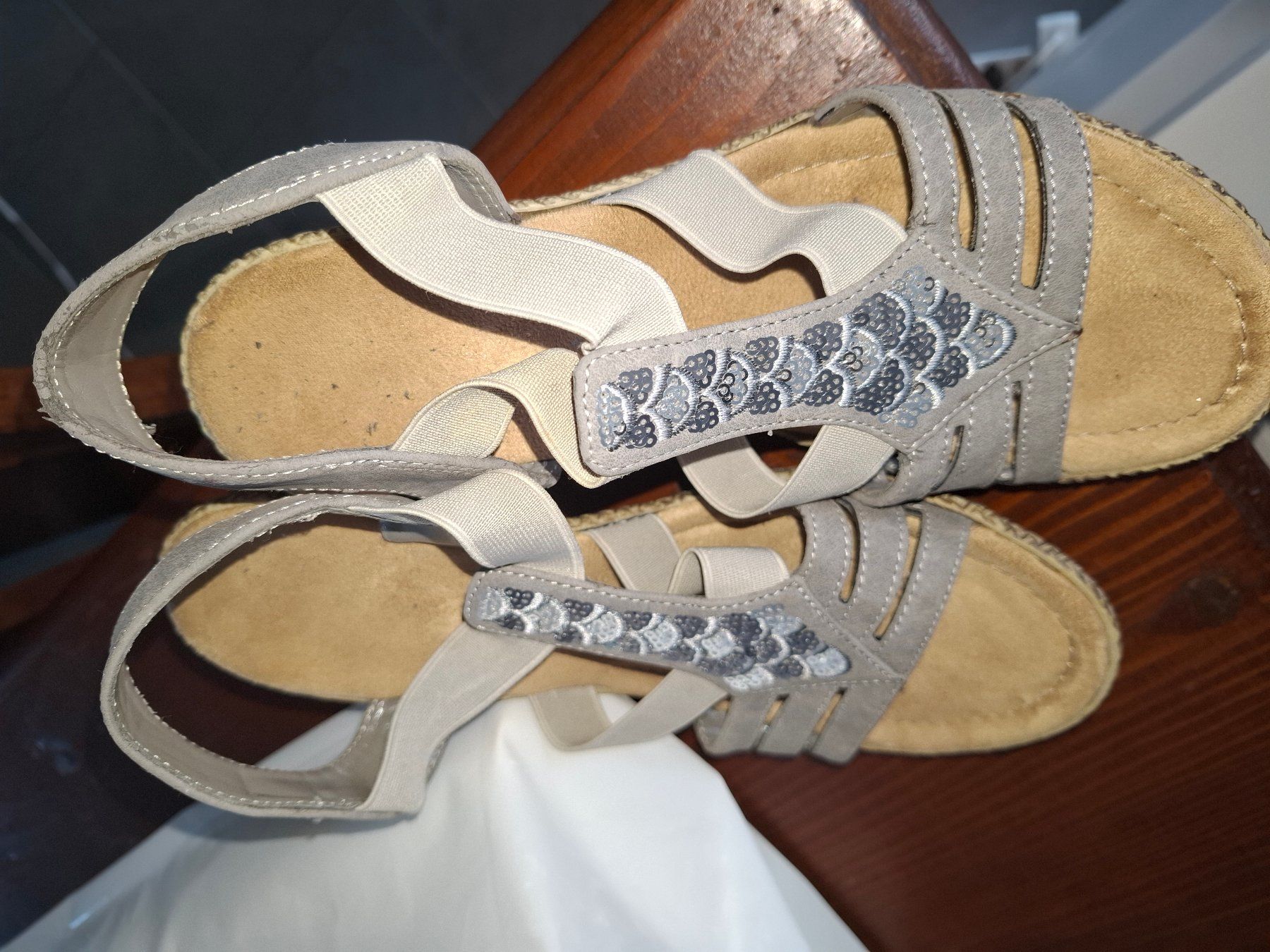 Rieker Scarpe da donna: Rieker Sandalen, Grau, Gr. 38 – Usato da Buchs AG venduto da andreaps 1