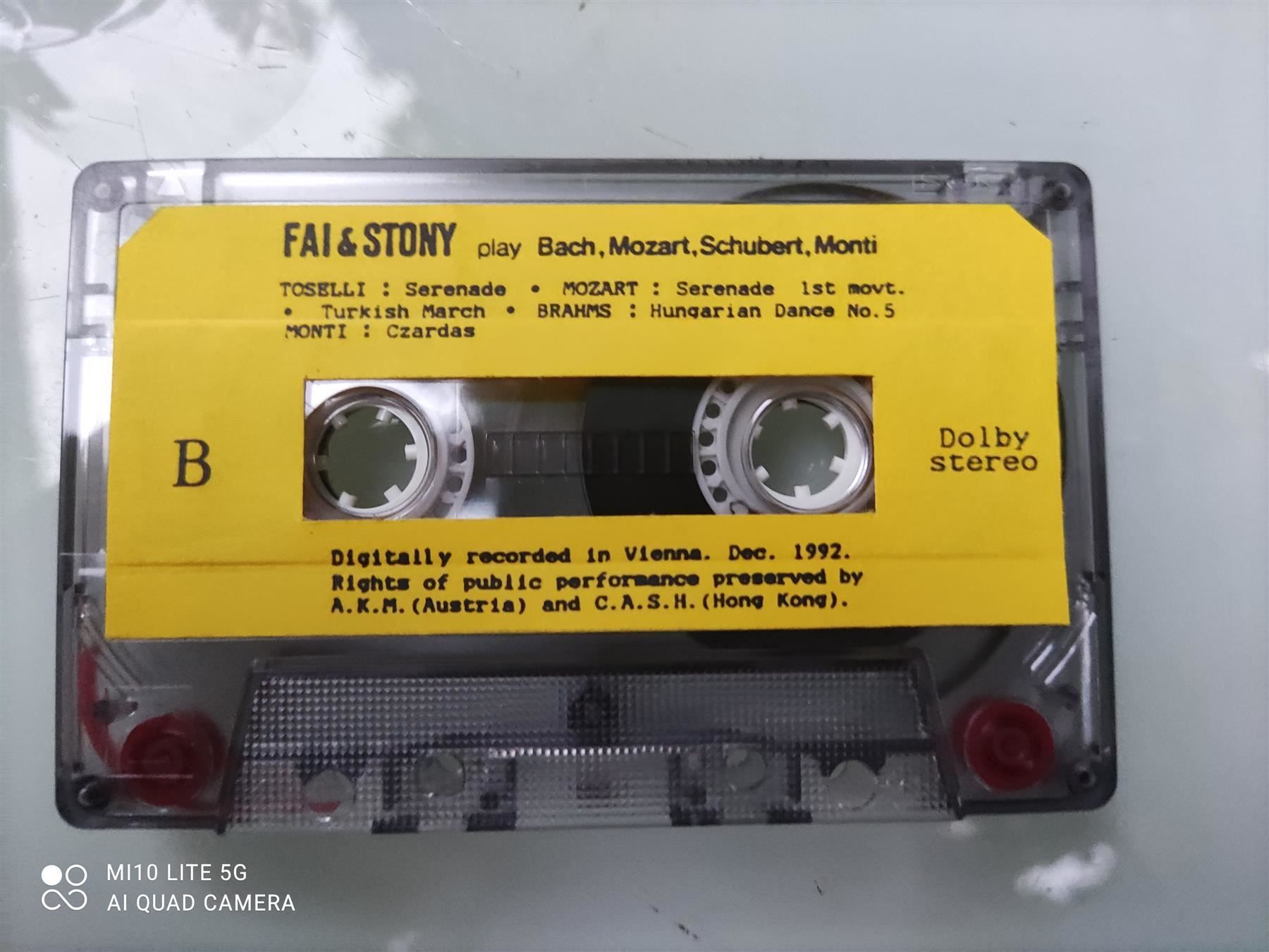 Musicassette: Fai & Stony (Bach, Mozart, Schubert) – Usato da St. Gallen venduto da elk2020 2