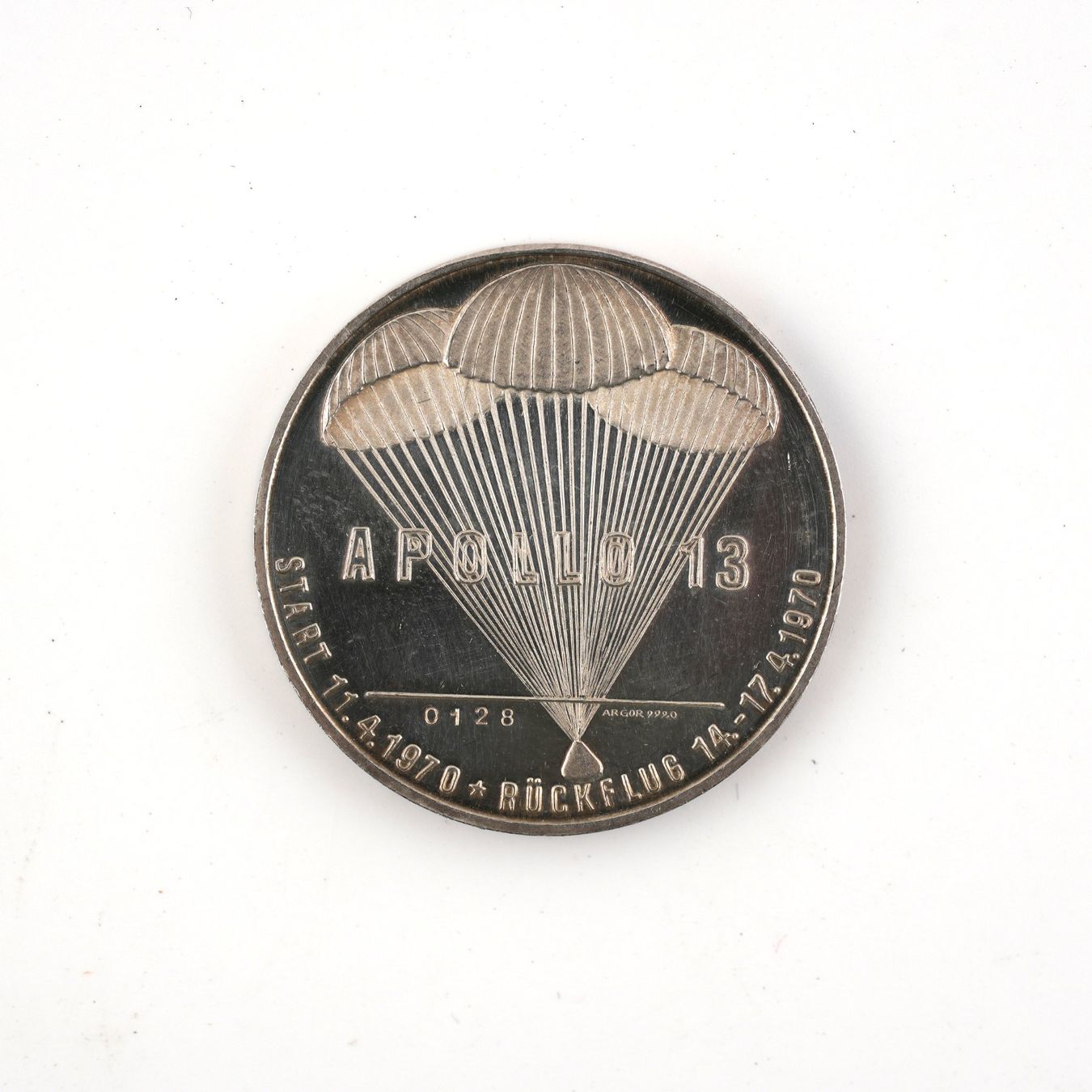 Medaillen: Silbermedaille Apollo 13 – Gebraucht aus Basel von Edelmetallhaus.com 1