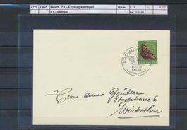 1955 Bern, PJ - Ersttagsstempel, Karte