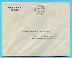 Brief Zürich 1932 mit P.P - Stempel - Absender: Adler & Co.