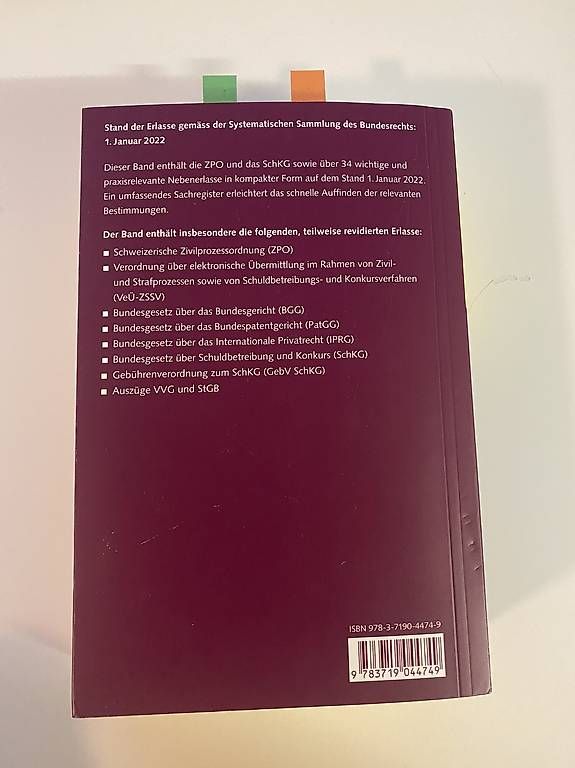Libri: SchKG und ZPO – Usato da Zürich venduto da ER- 1