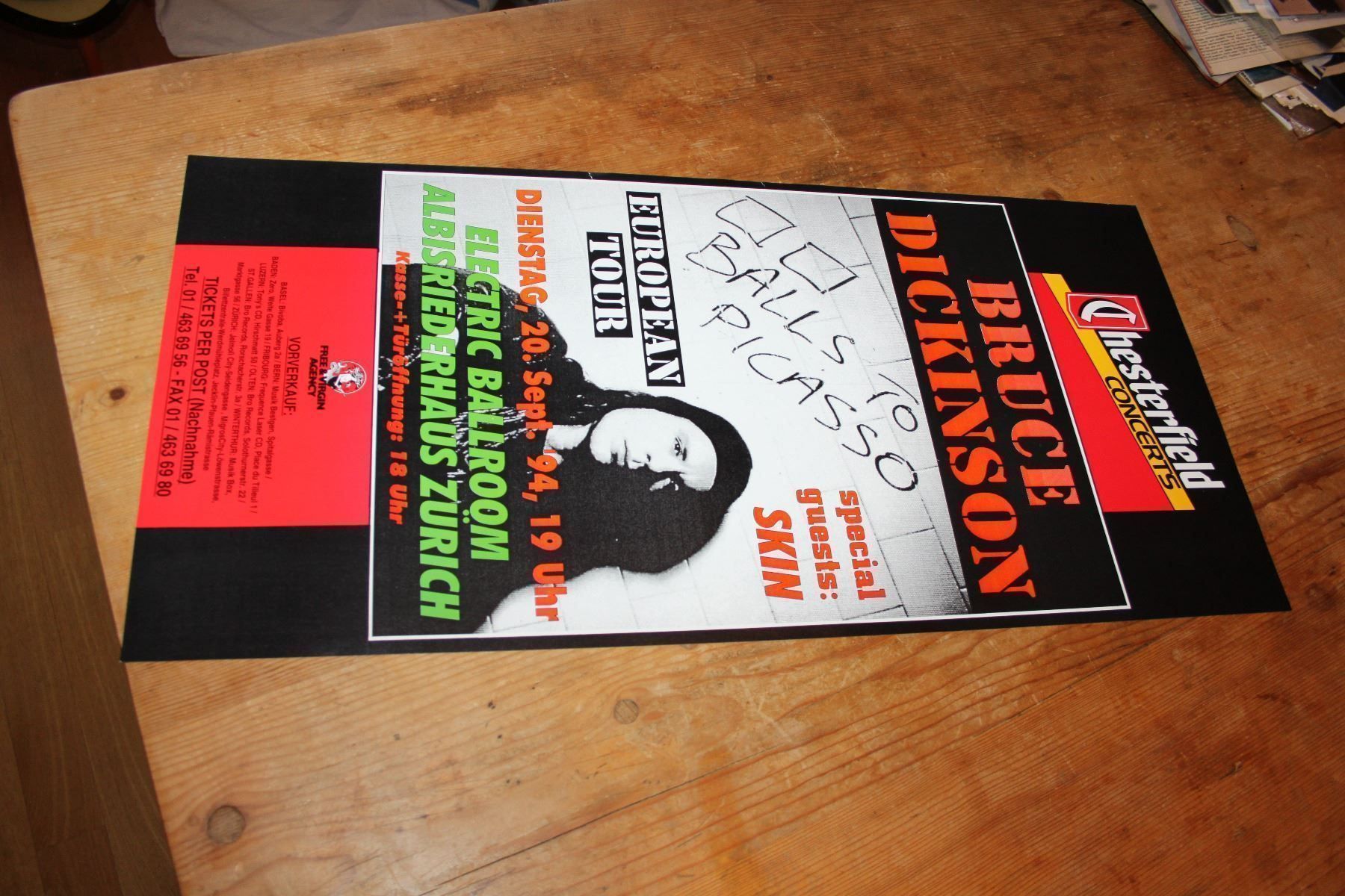 Dischi in vinile: BRUCE DICKINSON Konzert Poster 1994 ORGINAL motorhead – Usato da Pfaffhausen venduto da mono_rec 1