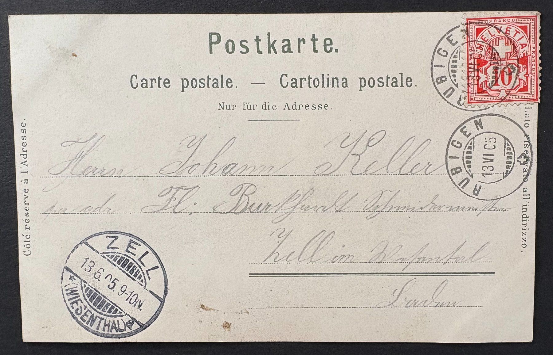Cartoline postali: ANSICHTSKARTE DIE MEITSCHI V. EMMENTHAL 1905 – Usato da Ostermundigen venduto da Wyatt-Earp 1