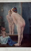 Künstler Karte, Frau, Akt, Nude