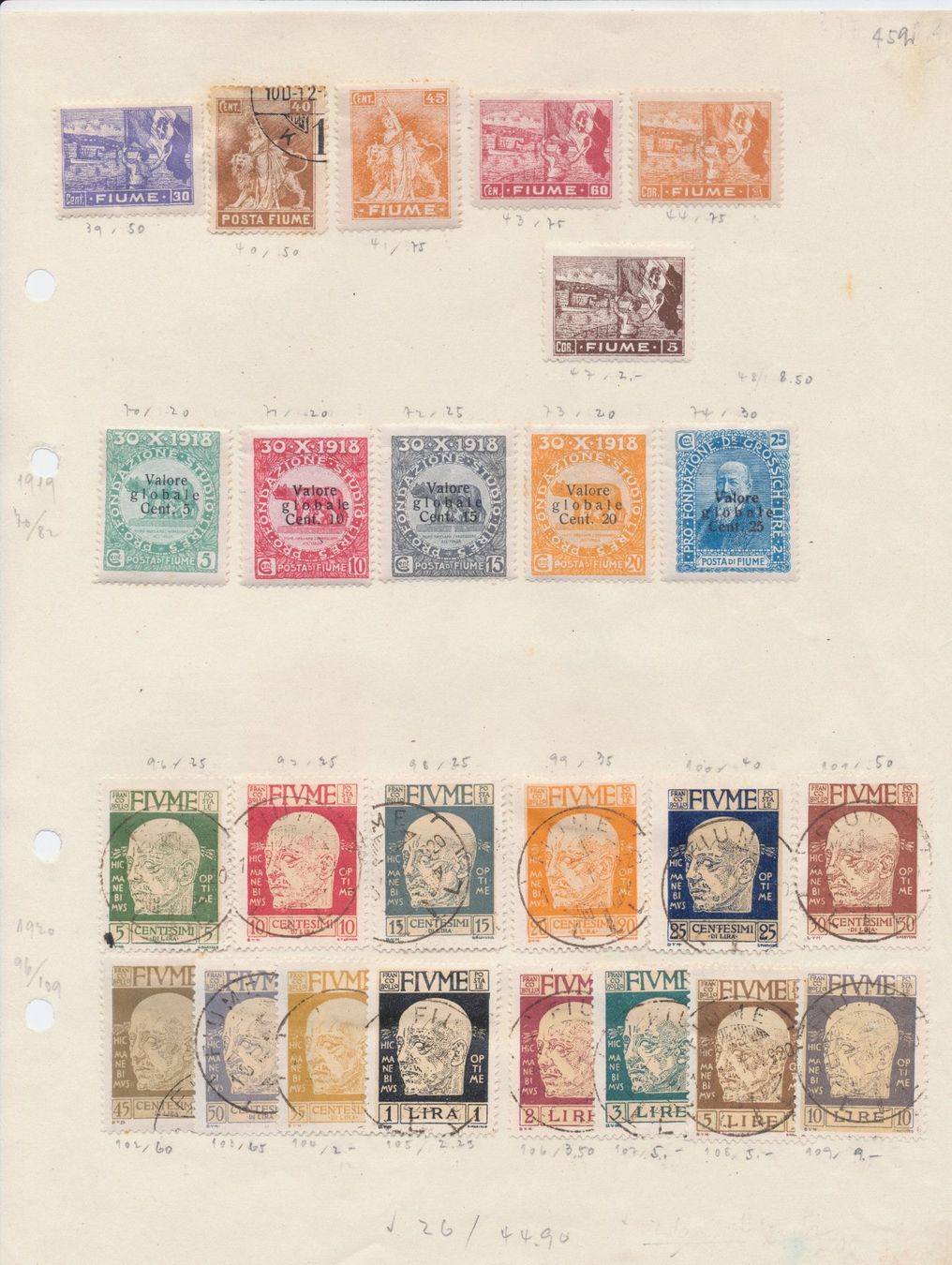 Tutti i francobolli: Fiume, Interessantes Lot!!! – Usato da Winterthur venduto da Zupogeru 2
