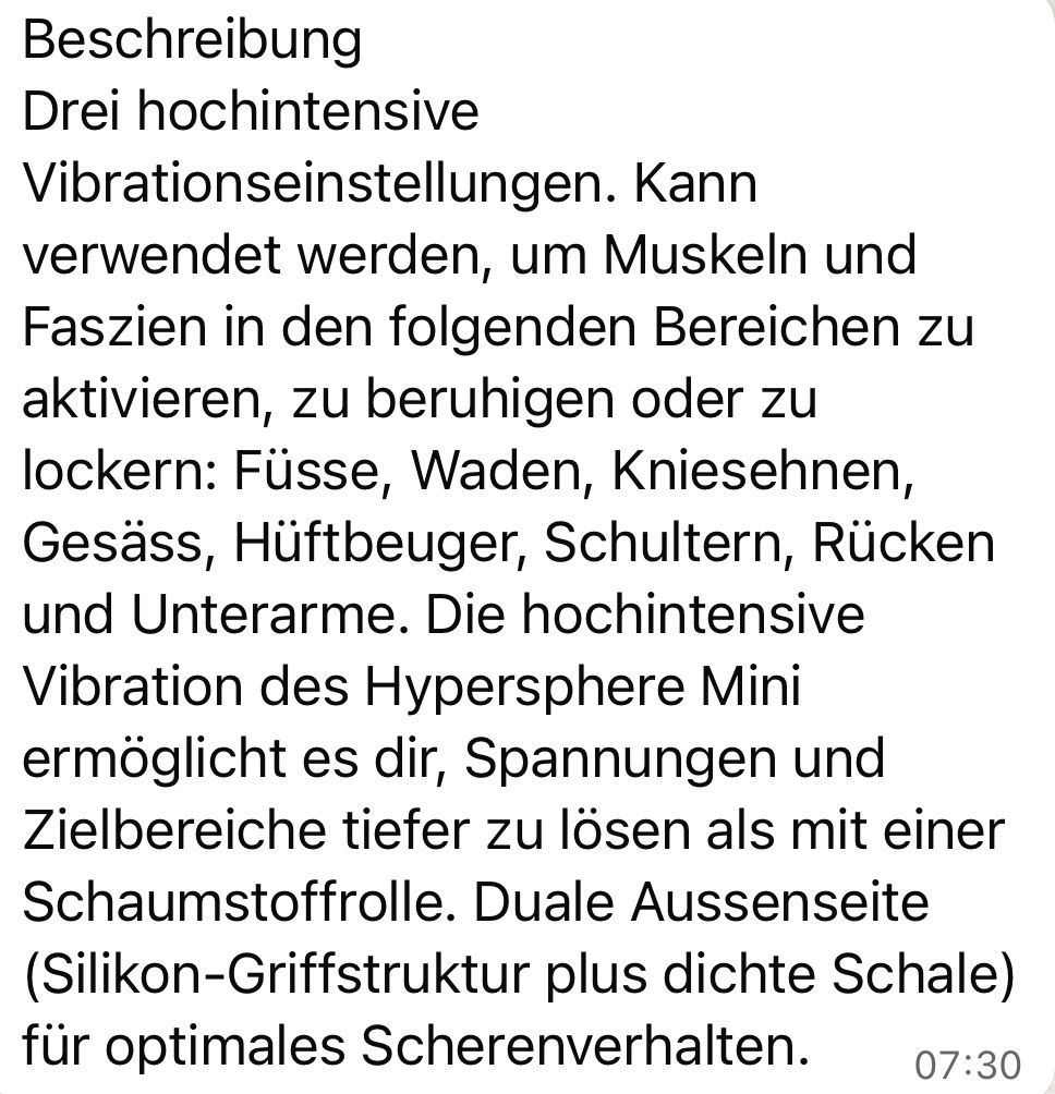 Appareils de massage: Hypersphere Mini Massageball – D'occasion à Windlach par Binchen0 6