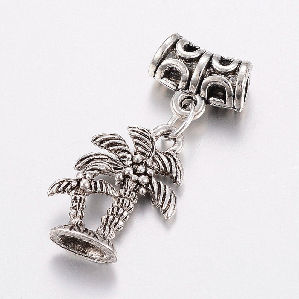 Perlen (unechte): Aluminium Anhänger Palme 31mm – Neu (gemäss Beschreibung) aus Rüegsau von Tausendfreund