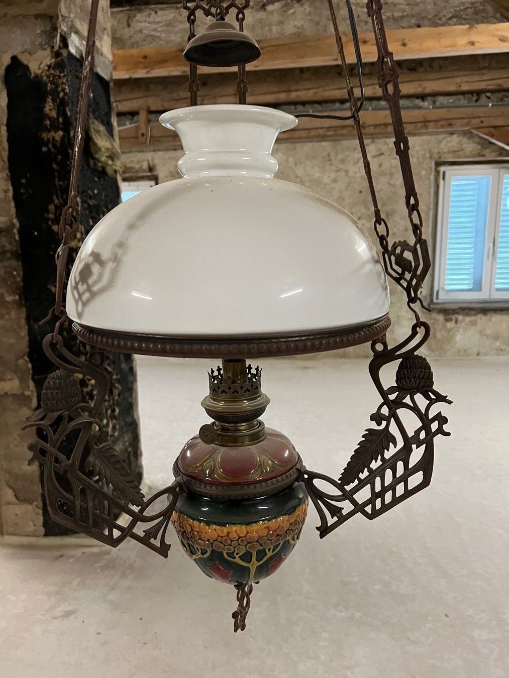 Lampade: Petrol-Zuglampe Antik – Usato da Hauenstein venduto da Montecore72