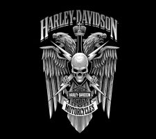 Tour de cou Harley-Davidson, design biker M174