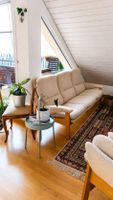 Mid Century Sofa 3-Sitzer – Wolle & Eiche