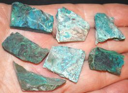 Mineralien Set L-9017 – Azurit Scheibe roh 153.15 Karat 7 St