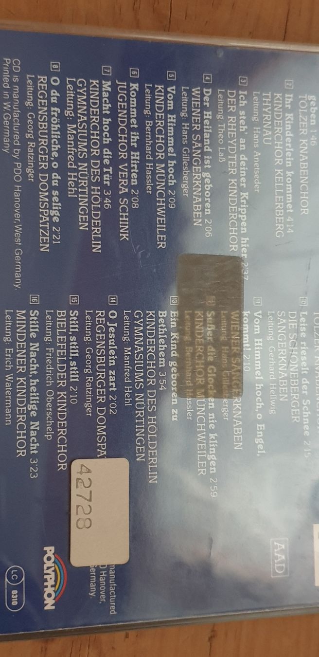 CDs: Weihnachtslieder CD – D'occasion à Wildhaus par enzian66 2