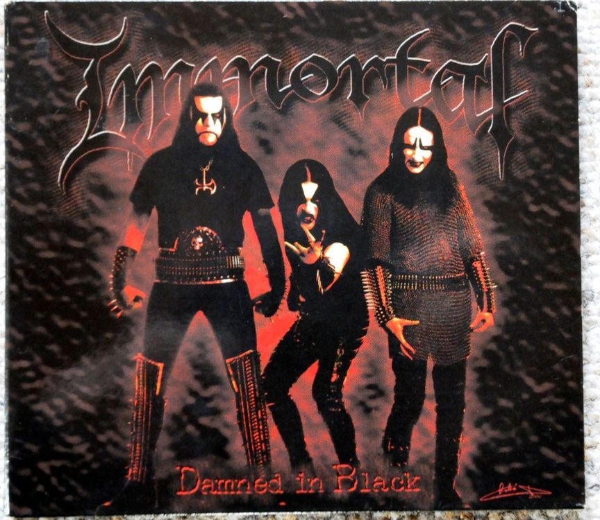 Immortal Damned In Black 2020 T-Shirt Uomo - 100% Cotone, Regular Fit, Taglia L