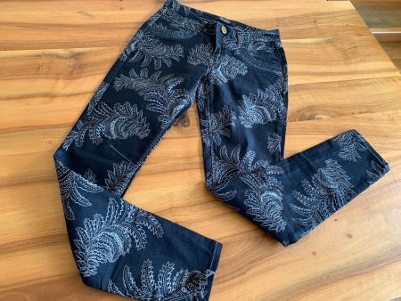 Mosh Mosh mega Jeans, Gr. 25, schwarz mit Muster, NEU