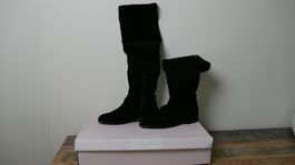 Mint & Berry Overknee Stiefel schwarz NEU 39 Rauleder