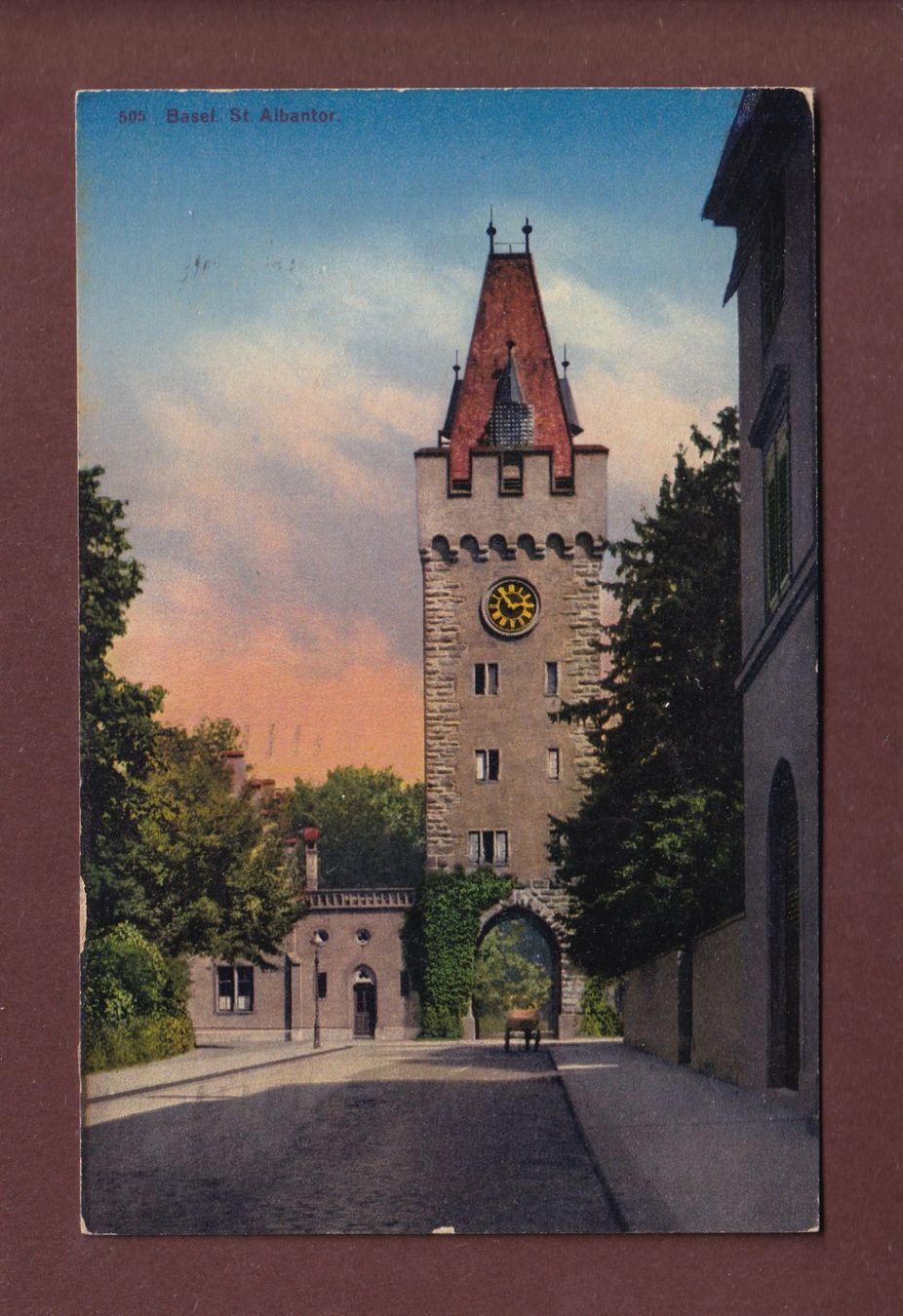 Cartoline postali: BASEL - St. Albantor - 1918 – Usato da Pully venduto da nicecards-shop