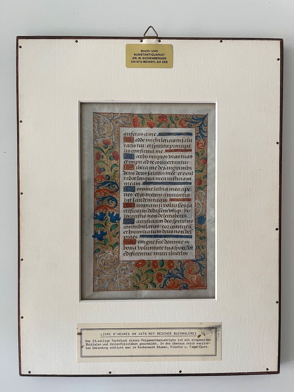 Foto & Immagini: Stundenblatt um 1470 – Usato da Zürich venduto da mai_c6rg 1