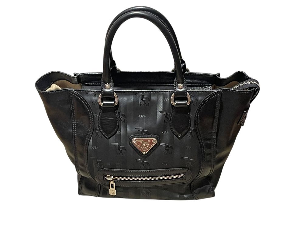 MAISON MOLLERUS SHOPPER TASCHE VINERUS SCHWARZ SILBER (D'occasion