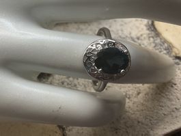 Silberring mit Topas London Blue, Gr. 54