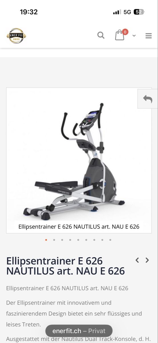 Nautilus Hometrainer: Nautilus E626 Crosstrainer  – Usato da St. Margrethen SG venduto da taf_alb