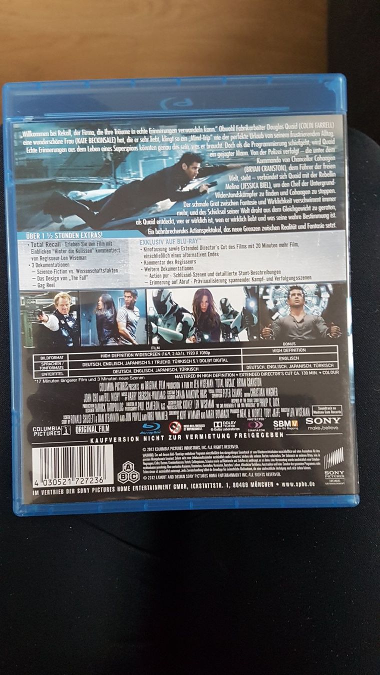 Tutti i DVDs: Blue-ray "Total Recall" – Usato da Buttisholz venduto da Simone_n 1